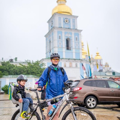 Дождливый велодень в Киеве