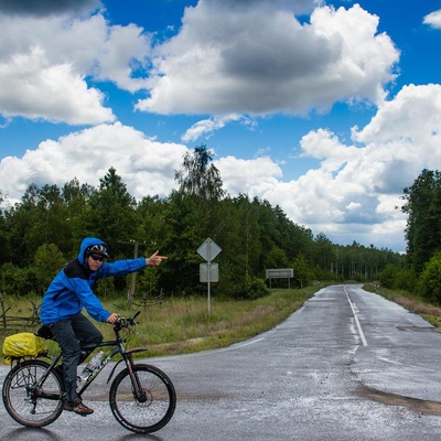 Сухолучча на велосипеді